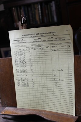 Vintage 1972 Seaboard Coast Line Eisenbahn Form 408