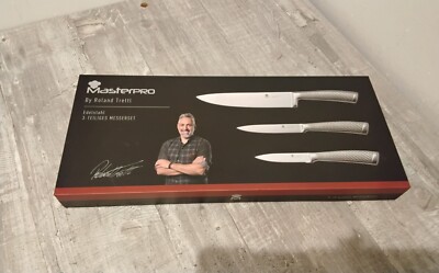 MasterPRO by Roland Trettl 3-teiliges Edelstahl Messerset Kochmesser OVP NEU