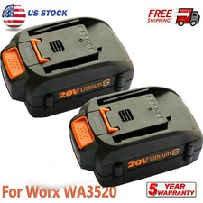 2x New For WORX 20V MAX Extend Battery WA3520 WA3525 WA3575 WG155 3.0Ah Lithium