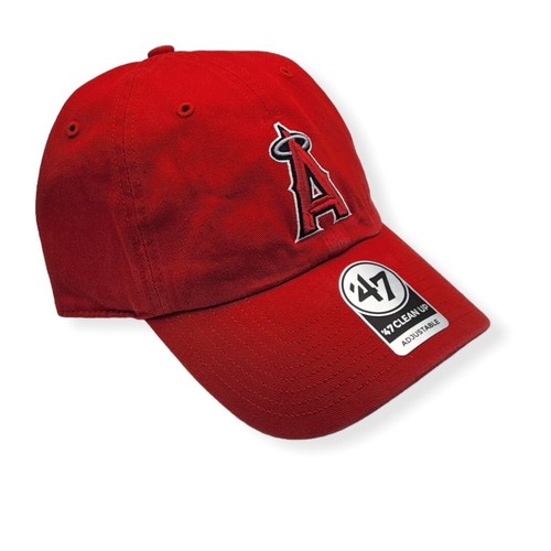 '47 Los Angeles Angels Clean Up Home Red Adjustable Strap Hat Dad Cap - Picture 3 of 6