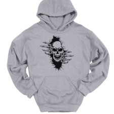 Skeleton Ripping Hooded Sweatshirt Funny Halloween Skull Graphic Hoodie