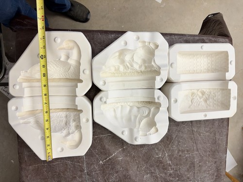VINTAGE DONA'S CERAMIC MOLD #D-245 A &B/#D-272 CHRISTMAS GOOSE/SLEEPING LAMB BOX - Picture 15 of 15