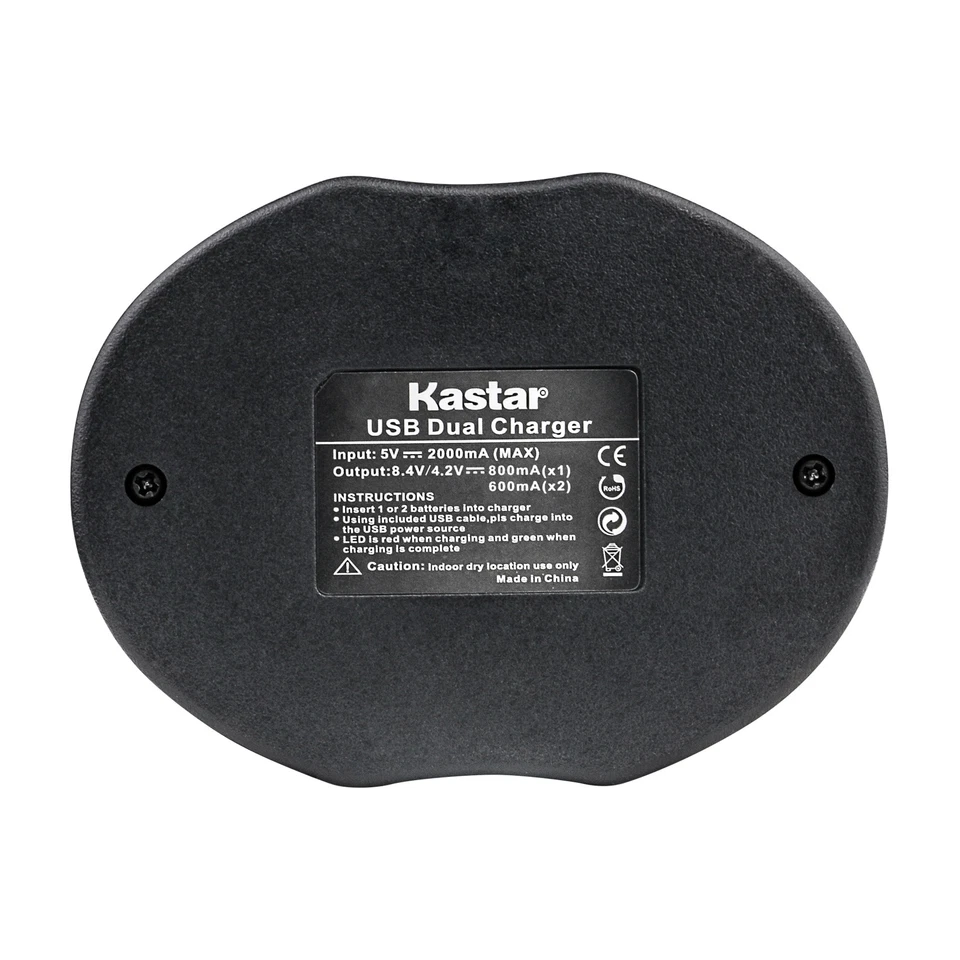 Batería Kastar y cargador doble USB para Olympus LI-50B Stylus 9010 SP-810UZ resistente Foto 4 de 4
