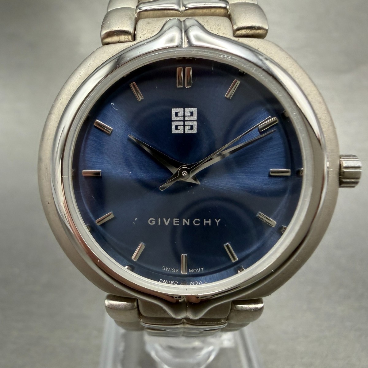 Givenchy Watch Men 32mm Blue Dial Silver Tone Round SY.18.XV New