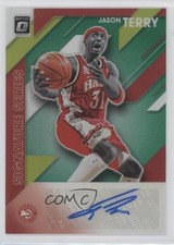 2019-20 Panini Donruss Optic Signature Series Green Prizm Jason Terry Auto qv3
