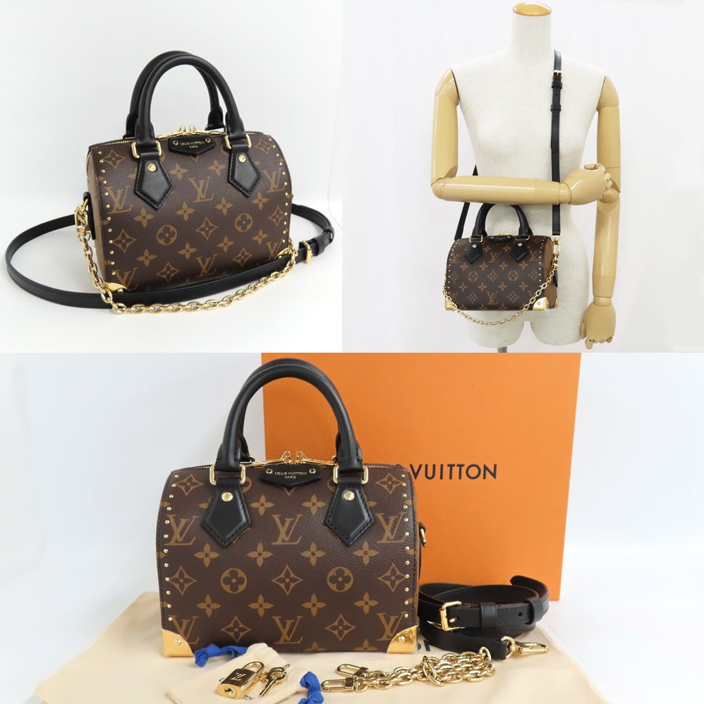 Louis Vuitton Speedy Trunk 20 M13146 Monogram 2 Way GD Hardware 17597