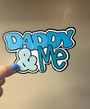Daddy  Me Handmade Scrapbook Title Die Cut Paper Pierced