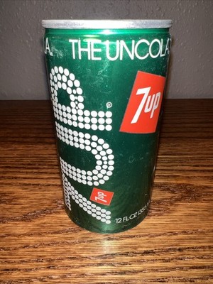 Vintage 7up Pull Tab Straight Aluminum Soda Can St. Louis Mo.