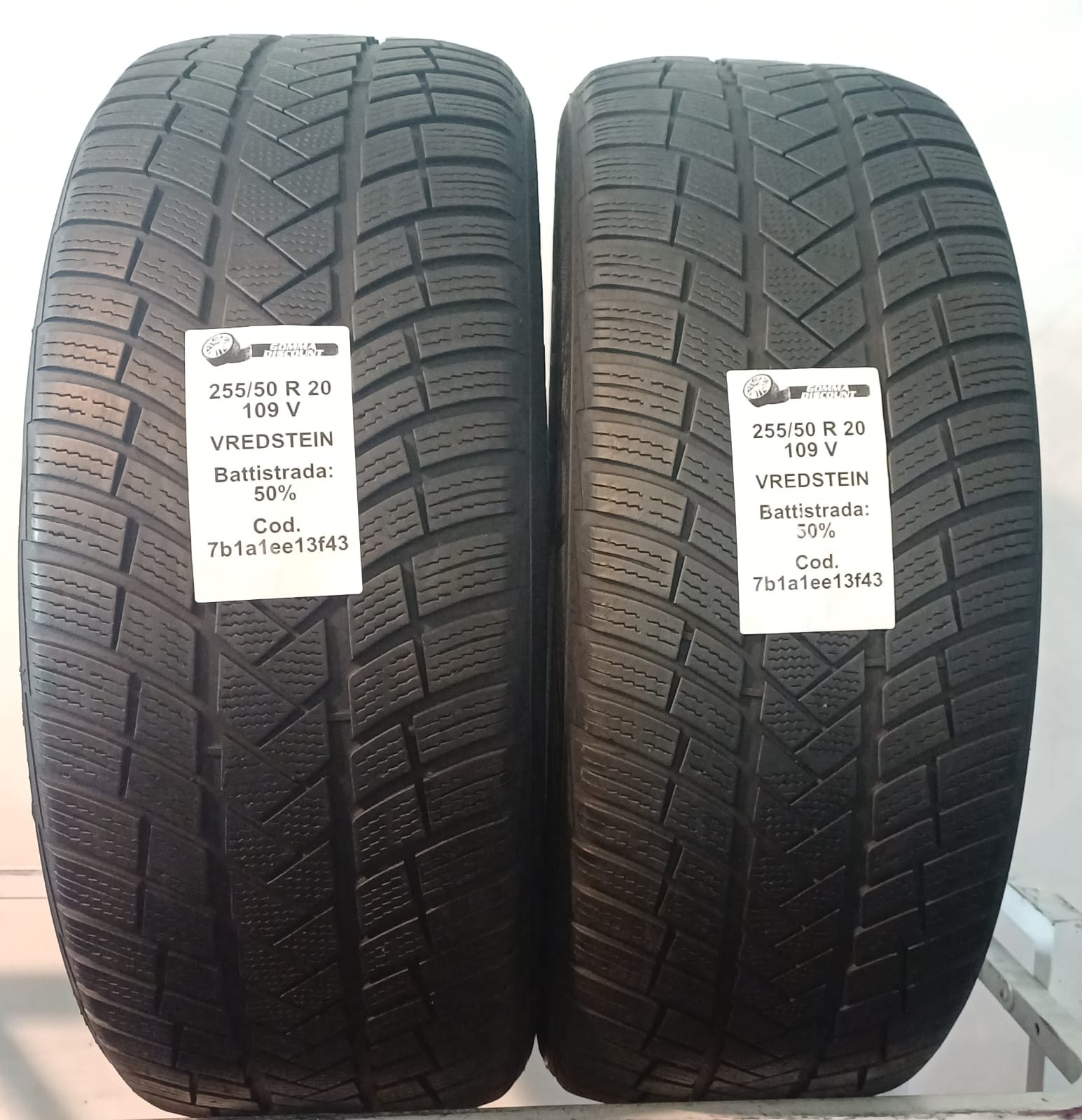 PNEUMATICI USATI PEZZI 2 VREDSTEIN WINTRAC PRO 255/50 R20 109V INVERNALI