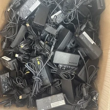 Lot of 10 Genuine Lenovo 65W 20V 3.25A Power Adapter w/ Cables SQUARE TIP Yellow