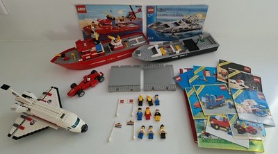 Lego Konvolut Sammlung Schiff , Formel 1 , Feuerwehrschiff , Space Shuttle