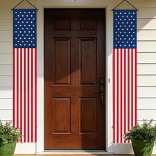 4th of July Decorations Outdoor, Independence Day Couplets 4th of July Porch Ban