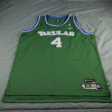 Dallas Mavericks Basketball Jersey Mens 2XL Green NBA Basketball Reebok Finley