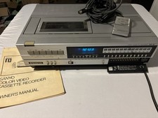 Sanyo VCR 4400 Color Video Cassette Recorder Betamax VCR Remote,manual st 
