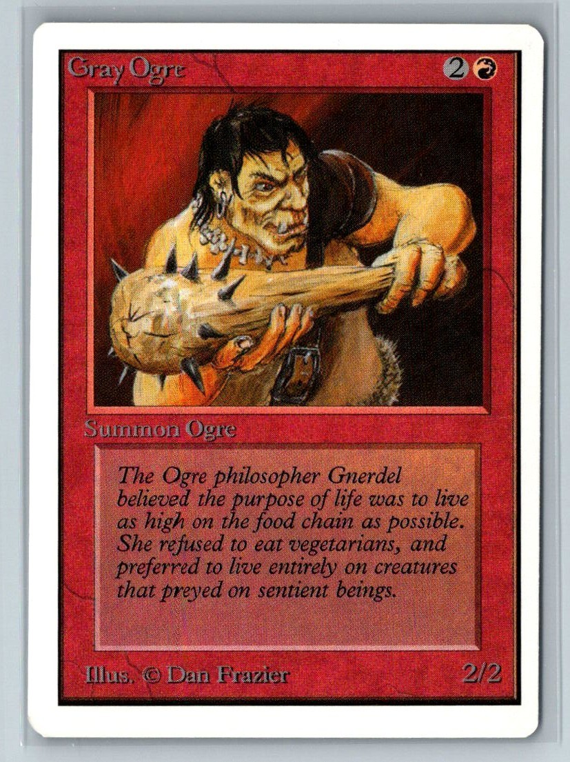 Gray Ogre MTG 1993 Unlimited Edition Dan Frazier Red Creature 93/94 WOTC NM