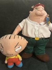 Family Guy Vintage Kellytoy Plush Lot With Tags Peter Griffin And Stewie