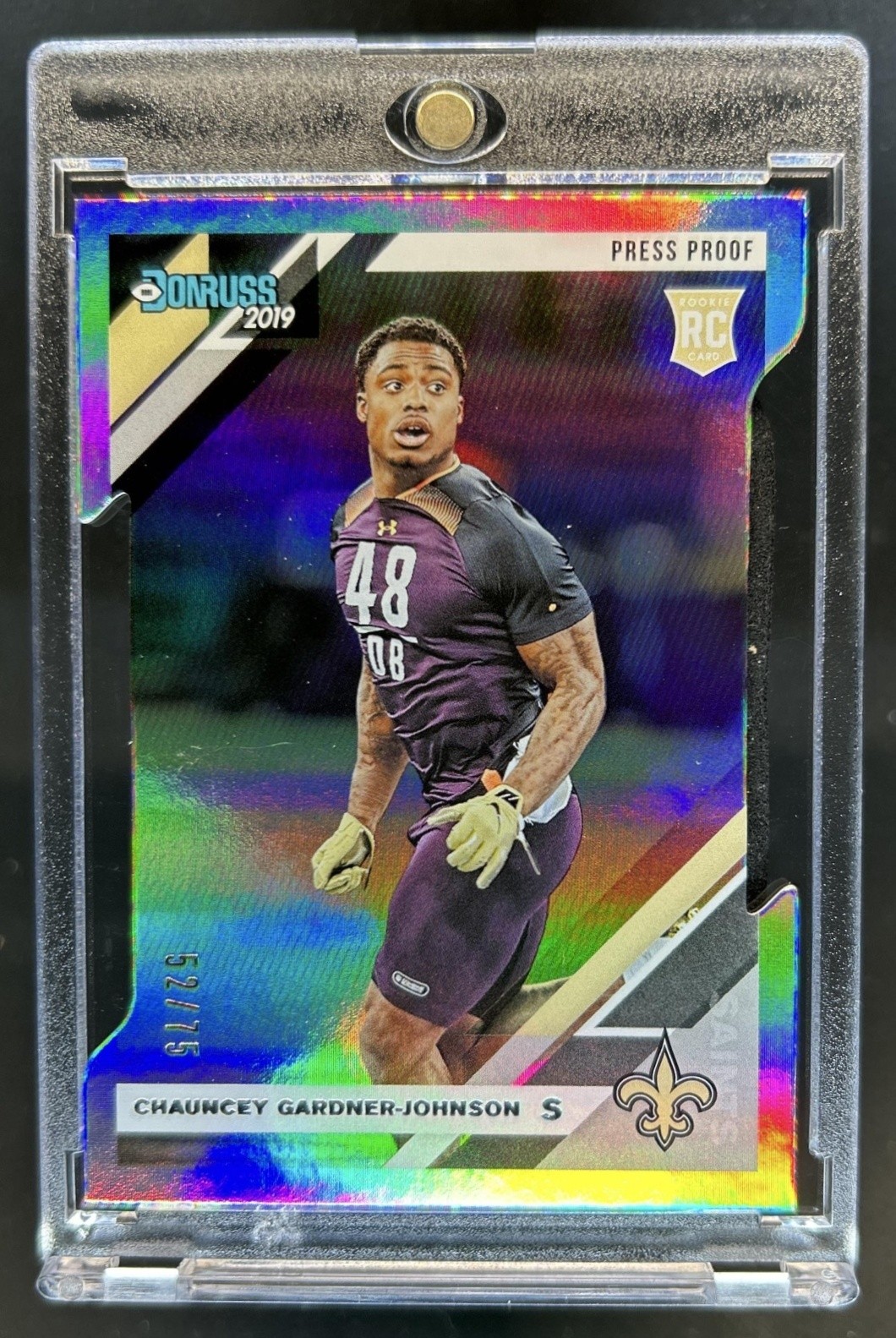 Chauncey Gardner-Johnson Panini Donruss #287 Press Proof-Silver Die-Cut