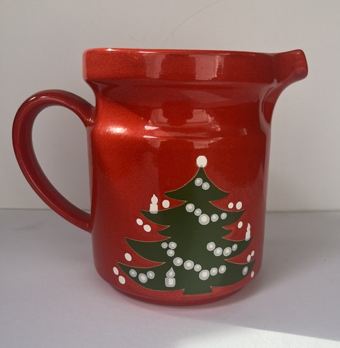 Waechtersbach roter Weihnachtsbaum Wasserkrug Krug 5 5/8" rot grün Keramik - Bild 2 von 6
