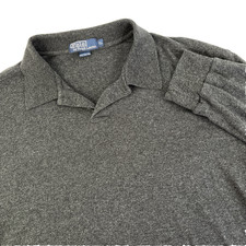 Mens Polo Ralph Lauren Polo Sweater Size XL Charcoal Cotton Black Pony