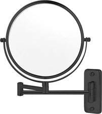 8” Wall Mounted Makeup Mirror With10X Magnification, Double Sided Shaving Mirror