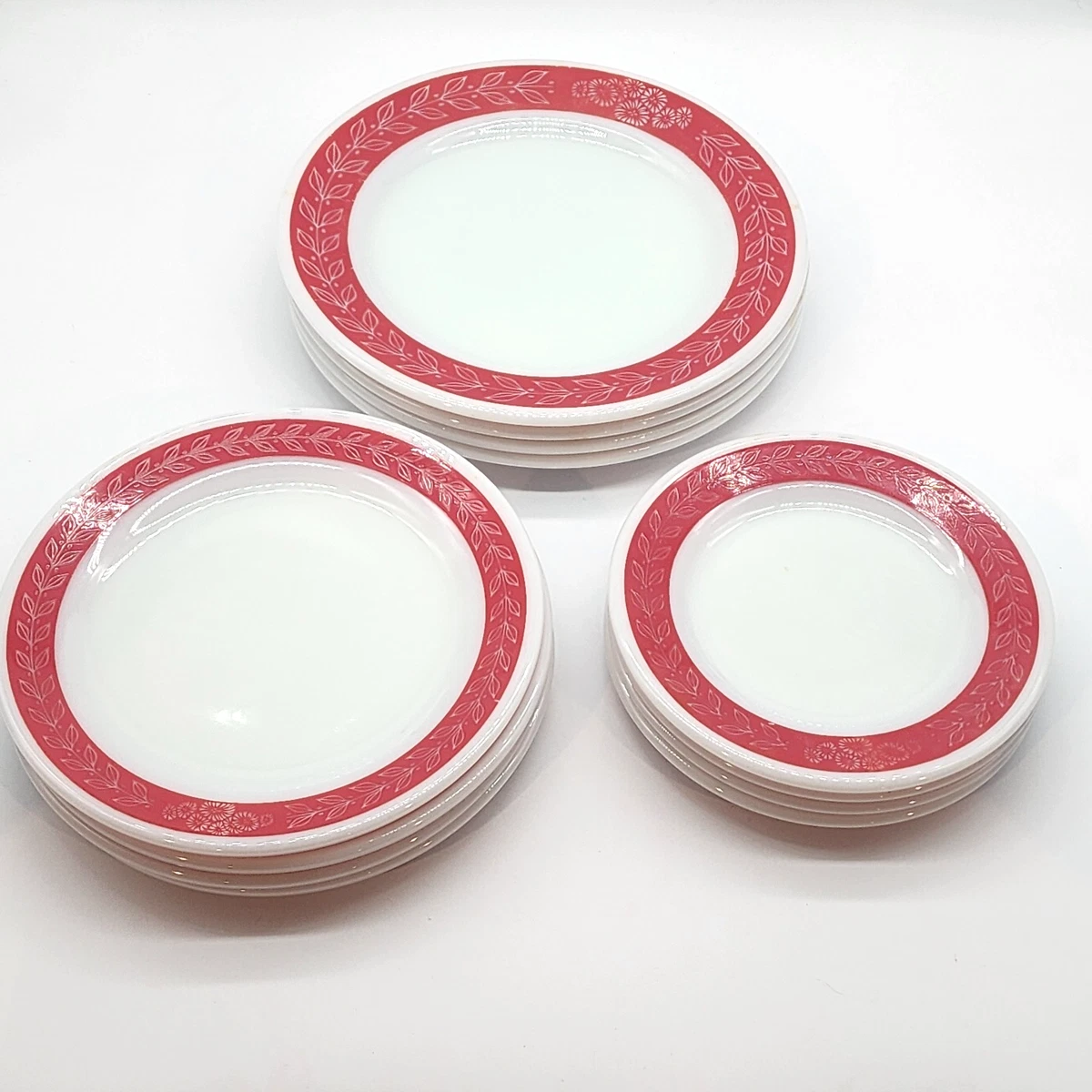 VINTAGE PYREX 赤縁 プレート 皿 6枚セット VINTAGE PYREX 赤縁 プレート 皿 6枚セット VINTAGE PYREX 赤縁