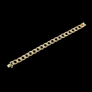 Cartier 18k Gold 1.33ctw Diamond Curb Link Chain Size 6.5in Bracelet #J244259 2