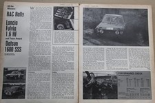 Original 1969 Autocar extract report: RAC Rally LANCIA FULVIA 1.6 HF DATSUN SSS