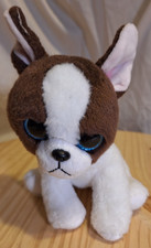 TY PORTIA Boston Terrier Puppy Dog 6”  Stuffed Animal Toy VelveTy