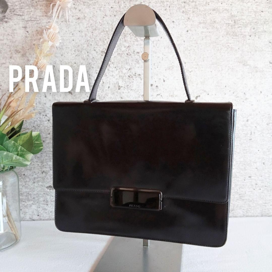 Prada Vintage Black Leather Crossbody Bag Unisex Shoulder Purse