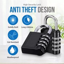 1/2x 4 Digit Combination Padlock Heavy Duty Outdoor LOCK GymTravel LuggageLocker