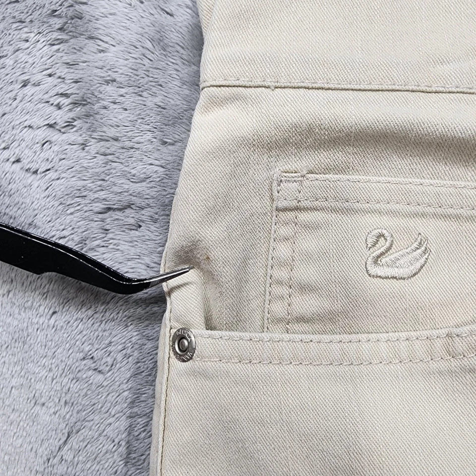 Vintage Gloria Vanderbilt Jeans Womens 12 Beige High Rise Slim Leg Crop Capri - Image 2 of 4