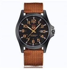 Military Army Style Men Date Canvas Strap Analog Quartz Sport -Ships from USA