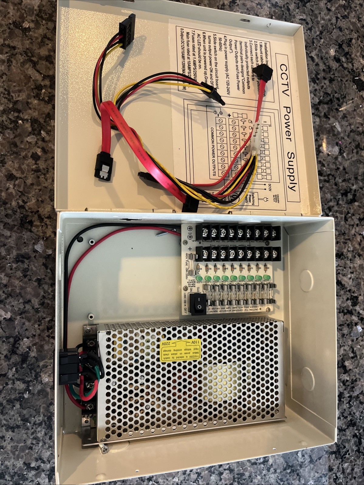 16 Ch Channel Power Supply Distribution Box 12V DC 10A for C