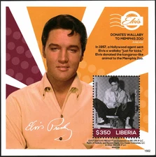 LIBERIA 2015 Foglio francobolli Elvis Presley - La sua vita nei francobolli MNH #30930