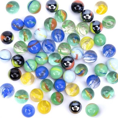 HAKACC 78 Stück Glasmurmeln, 15mm Bunte Murmeln mit Einzigartigen Mustern, 