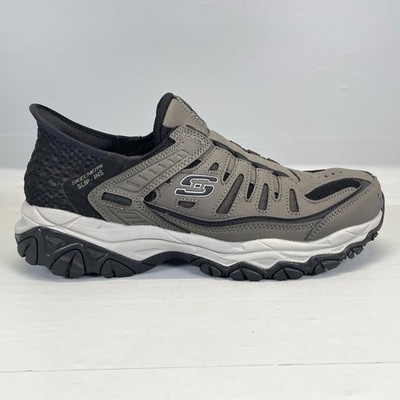 Skechers After Burn Ridgeburn Shoes Mens Size 10 Brown Slip-Ins Casual Sneakers