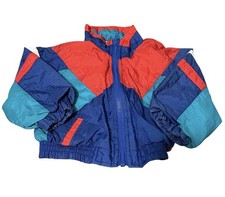 Vintage 90  s Kids Toddler Windbreaker Jacket Coat Primary Colors Size 2T READ