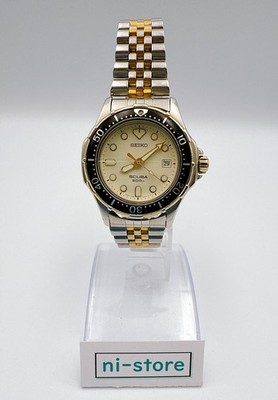 200m防水セイコー スキューバ 7N35-600A SEIKO SCUBA 200M 7N35-600A Quartz White Dial Watch Japan Vintage