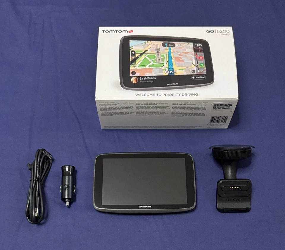 TomTom Go 6200 Large 6" Auto Van Sat Nav Wifi Traffic World Freisprechen - Bild 3 von 4