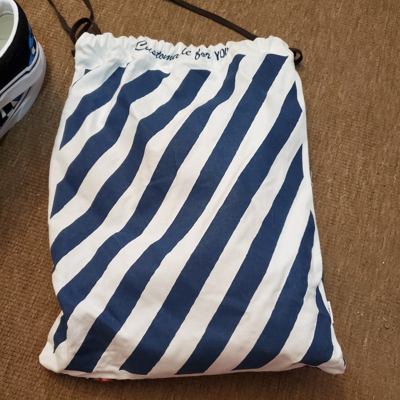 VANS Custom Slip-On Shoes Butterfly Checkerboard Black White size 3.5 M, 5 W.  thumbnail 10