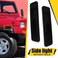 For Jeep Wrangler Yj 1987-1995 Front Fender Side Marker Lights Smoked Cover Pair