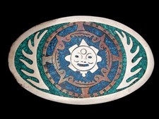 MJ25153 VINTAGE 1970s  SUN GOD  SOUTHWESTERN DESIGN BELT BUCKLE