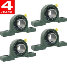 4Pack UCP205-16 Pillow Block Bearing 1" Bore Solid Base 2-Bolt Self-Aligning