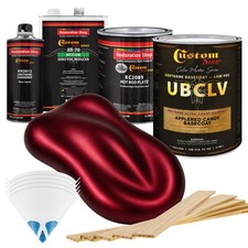 Urethane Ultra Candy Basecoat Automotive Paint - Apple Red - Gallon Matte Kit