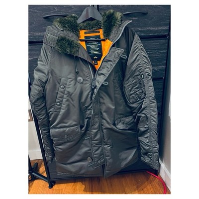 Alpha Industries Slim Fit N-3B Gray Parka Extreme Cold Weather Men s Size XS