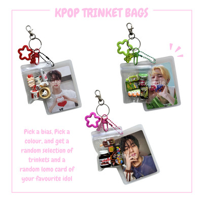 ENHYPEN Trinket Bag Keychain with Mini Charms and Photocard