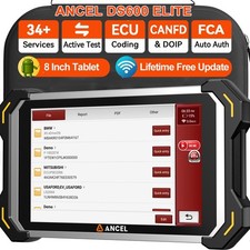 ANCEL DS600 Elite Car OBD2 Diagnostic Tool Bidirectional OIL Brake-Pad Reset
