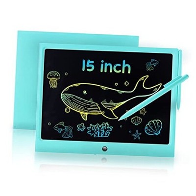 LCD Writing Tablet for Kids, 15 Inch Colorful Electronic 15inch Blue Blue