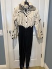 Women’s Vintage NILS 1-Piece Ski Suit 90’s Cream/Black Schoeller Stretch (sz 4P) — photo 1