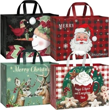 STYPOP 12 Pack 17" Extra Large Christmas Gift Bags, 12 PACK-Extra 